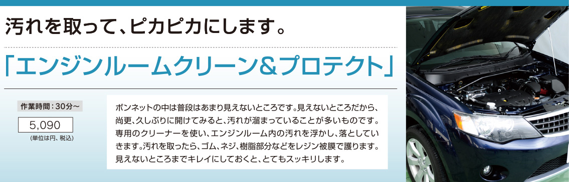 エンジンルームクリーン＆プロテクト